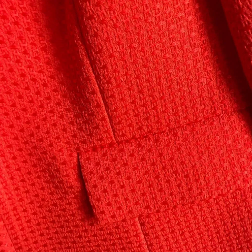 Kasper Women's Vibrant Orange Textured Blazer - Picture 2 of 6